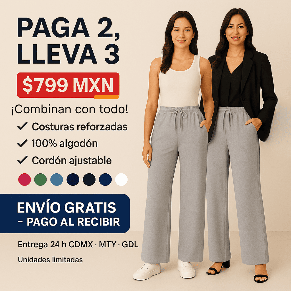 Jogger Bota Recta Para Dama: Comodidad y Estilo